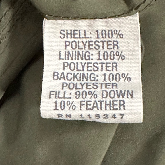 {RUEHL No.925} Down Fill Women's Coat - Sz M - Color Olive Green - Picture 10 of 11